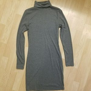 Turtleneck fitted sweater dress